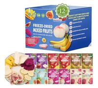 ONETANG Frutta mista liofilizzata, confezione da 12 pezzi, non OGM, Kosher, senza zuccheri aggiunti, senza glutine, vegano, regali per le vacanze, snack salutare 9,9 g