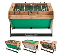 OneTeam FunArena 3in1 - Tavolo da gioco: calcio balilla, biliardo, air hockey; multifunzionale, stabile, compatto con campi di gioco intercambiabili, ideale per casa, sale comuni e stanze di gioco