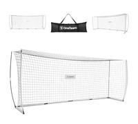 OneTeam - Porta da Calcio Flex Square 500 × 200 cm - Porta d’allenamento pieghevole con kit di ancoraggio, aste in fibra di vetro, rete in poliestere, borsa per il trasporto - Interno/Esterno - Verde