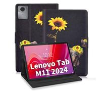 ONETHEFUL Custodia Libro Cover per Lenovo Tab M11 TB330 2024 11 pollici Tablet Custodie Protettiva Covers con Stand e PU Pelle - Elefante Daisy