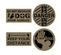 OneTigris 4 toppe per cani marrone/nero, materiale riflettente Hi-Vis, taglio laser, adatte per pettorine per cani