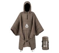 OneTigris Coperta da campeggio con isolamento Thinsulate 3M, coperta impermeabile calda, con grandi tasche, coperta con cappuccio portatile per attività all'aperto, escursionismo, viaggio