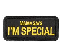OneTigris Patch Militari, Toppe Personalizzate, Patch Tattico con Chiusura a Strappo - "Mama Says I'm Special " per Militari, Zaini e Abbigliamento, 8,9x4 cm-Robusto, Divertente e Unico