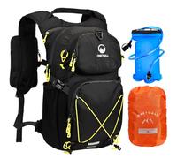 ONETOALL Zaino Trekking 20l con Bolsa de Agua 2L e Coprizaino, Zaino MTB Idratazione, Zaino Sci Trail Running Impermeabile per Uomo e Donna per Moto Bici, Escursionismo e Montagna