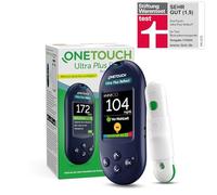 OneTouch Ultra Plus Reflect®, misuratore di glucosio nel sangue (mg/dl), 1 misuratore, 10 strisce reattive, 10 lancette, 1 ausilio e 1 custodia, Stiftung Warentest molto buono (1,5)