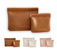 OneTreeTime Borsa for Cosmetici da Donna Piccola Borsa for Trucco for Borsa Borsa for Trucco in Pelle Pu Borsa for Trucco da Viaggio con Cerniera Borsa for Trucco for Viaggiare(Brown)