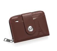 OneTreeTime Mini portafoglio in pelle da uomo | Slot per carte di credito multiple | Regali per lui | Tecnologia di blocco RFID, Marrone chiaro., Taglia unica