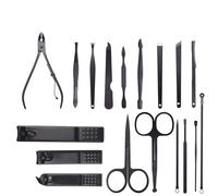 OneTreeTime Tagliaunghie, set da 18 pezzi for manicure e pedicure, forbici for unghie e cuticole for uomo e donna, kit for la cura delle unghie in acciaio inossidabile con custodia in pelle for viaggi