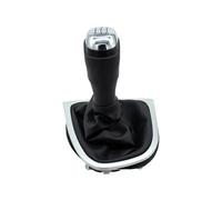 ONETREND Pomello Cambio Per Clio 4 IV 2012-2019 LHD 5/6 Pomello Del Cambio Di Velocità Ghetta Boot Cover Bastone Cambia Testa Con Scatola Polvere(Chrome 5 Speed 1)