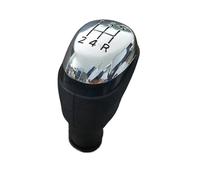 ONETREND Pomello Cambio Per Clio Mk4 IV 2012-2019 5/6 Velocità Pomello Leva Cambio Manuale Testa Bastone Maniglia Cambiamento Auto Interni Sostituire(Chrome 5 Speed)