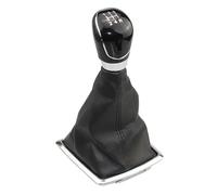 ONETREND Pomello Cambio Per Ford Per Focus 2 MK2 2005-2012 5/6 Velocità Leva Del Pomello Cambio Pallamano Ghetta Copertura In Pelle Di Avvio(Black 5-speed)