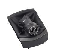 ONETREND Pomello Cambio Per Seat Per Ibiza 2002-2010 Pomello Del Cambio A 5 Marce Per Auto Con Stivale In Pelle(5R-Black Line)