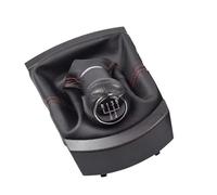 ONETREND Pomello Cambio Per Seat Per Ibiza 2002-2010 Pomello Del Cambio A 5 Marce Per Auto Con Stivale In Pelle(5R-Red Line)