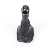 OneTrend Pomello Cambio Per Skoda Per Fabia MK1 2000-2008 5/6 Velocità Leva Pomello Cambio Auto Cambia Testa Ghetta Pelle PU Accessori Copertura Stivale(Black 6 Speed)