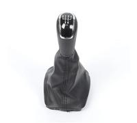 OneTrend Pomello Cambio Per Skoda Per Fabia MK1 2000-2008 5/6 Velocità Leva Pomello Cambio Auto Cambia Testa Ghetta Pelle PU Per Copertura Dello Stivale(Black 5 Speed)