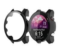 Onetuo - Custodia rigida per Garmin Forerunner 255, con pellicola proteggi schermo in vetro temperato, compatibile con smartwatch Garmin Forerunner 255/255S (custodia da 255 a 41 mm, colore: nero)