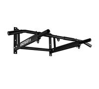 ONETWOFIT Barra Trazioni per Parete, Sbarra per Trazioni a Muro Multifunzione, Multi-Grip Pull Up Bar per Addominali Workout, Chin Up Bar per TRX e Sacco da Boxe, Max 200KG (BLACK-2)