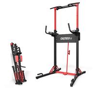 ONETWOFIT Power Tower pieghevole Dip Station Barra per trazioni, Regolabile in altezza Multifunzione stazione di potenza per la Palestra di casa Allenamento