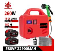ONEVAN 260W Pompaggio Elettrico Pompa Acqua Macchina 150M Cordless Ricaricabile Giardino Rondella Strumento di Potere Per Makita 18V Batteria Spille Without Battery