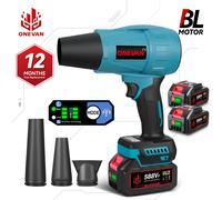 ONEVAN 3500W Brushless Elettrico Turbo Ventilatore Jet Fan 300000RPM Soffiatore di Foglie Polvere Che Soffia Strumento di Potere Per Makita 18V Batteria Spille Without battery