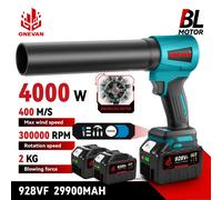 ONEVAN 400M/S Brushless Elettrico Turbo Ventilatore Jet 4000W 300000RPM Cordless Foglia Polvere Soffiare Strumento Per Makita 18V Batteria Spille