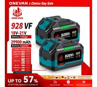 ONEVAN Batteria Al Litio 29900mAh 22900mAh Ricaricabile 928VF 588VF Indicatore di Capacità Per 21V 18V Chiave Elettrica utensile elettrico