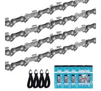 ONEVAN Confezione da 4 catene per motosega, 35 cm, 3/8", 56 TG, 1,3 mm, in metallo duro, catena di ricambio universale per ONEVAN, Makita, Einhell, Bosch, Oregon, Husqvarna (40 cm)