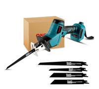 ONEVAN gattuccio a batteria per Makita 18V, sega a gattuccio elettri con 4 lame per seghe, corsa alternativa 15mm, senza spazzole segaossa per Taglio di Legno e Metallo