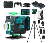 ONEVAN Laser Level with Tripod, 4D 16 Lines 360° Self-Leveling Levels Alert | App/30m telecomando,1m treppiede regolabile, 6-8 ore con due batterie, display LED, per Posa Piastrelle/Ristrutturazione