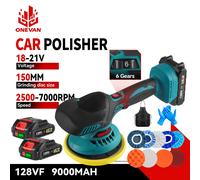 ONEVAN Lucidatrice per auto elettrica 6 marce 7000 giri/min Cordless Auto Car Lucidatura Ceretta Utensile elettrico rotante per Makita 18V Batteria Pin