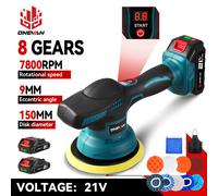 ONEVAN Lucidatrice per auto elettrica 8 marce 7800 giri/min Cordless Auto Car Lucidatura Ceretta Utensile elettrico rotante per Makita 18V Batteria Spille