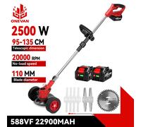 ONEVAN Rasaerba Elettrico 20000RPM Cordless Tagliaerba Regolabile Pieghevole Telescopico Attrezzo Da Giardino Per 21V 18V Batteria