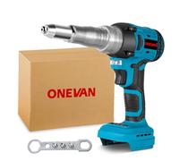 ONEVAN rivettatrice a batteria, 20.000N pistola per rivetti 2,4-5,0 mm, per Makita 18V, storke 18mm, senza spazzole, rivettatrice elettrica automatica, pistola rivettatrice batteria (senza batteria)