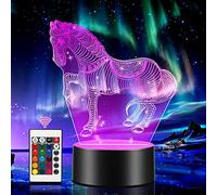 ONEVER 10Pz Luce Notturna a Led 3D Luce Colorata Telecomando Smart Touch Luce Notturna Interruttore Sensore Portatile Base Adatta per Corridoio Camera da Letto Bagno Soggiorno