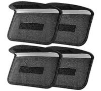 ONEVER Custodia con funzione di blocco del segnale [4 pezzi], schermatura GPS e RFID, custodia Faraday per cellulare, chiave auto, portachiavi, protezione dati e personalità