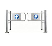 OneWay - Cancelletto di sicurezza a molla per porte a battente, in acciaio inox, resistente, controllo accessi per mercati, ospedali e parchi, 170 x 97 cm
