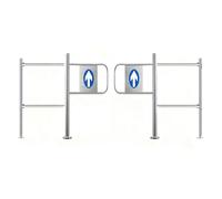 OneWay - Cancello di sicurezza a molla con acciaio inox resistente, per controllo accessi in mercati, ospedali e parchi, 130 x 97 cm