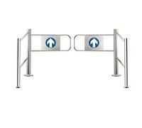 OneWay - Cancello di sicurezza a molla, in acciaio inox, resistente, ideale per il controllo degli accessi in mercati, ospedali e parchi, 180 x 97 cm