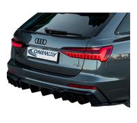 Oneway Diffusori Laterali Posteriori compatibili con Audi A6 S-Line/S6 C8 (Sedan/Avant) 2018- - Nero lucido