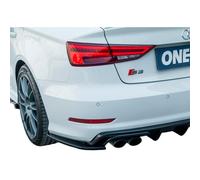 Oneway Diffusori Laterali Posteriori compatibili con Audi S3 8V Sedan 2013-2016 - Nero lucido
