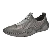 Onewus Comode scarpe da uomo | Scarpe traspiranti per il tempo libero con suola antiscivolo per tutti i giorni, attività all'aperto, grigio., 48 EU