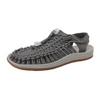 Onewus Sandali da spiaggia in tessuto unisex con cinturino elastico, suola morbida e fodera interna traspirante per un comfort asciutto, grigio scuro, 42 EU