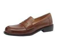 Onewus Top slip on loafer da donna con punta rotonda e tacchi ingombranti