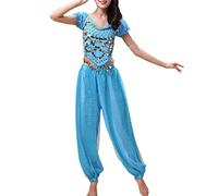 Oneyijun Costume da Donna Del Ventre da Donna Imposta Danza Top Pantaloni di Lanterna Tute Professionali da Ballerina di Carnevale