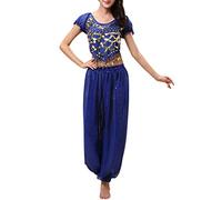 Oneyijun Costume da Donna Del Ventre da Donna Imposta Danza Top Pantaloni di Lanterna Tute Professionali da Ballerina di Carnevale