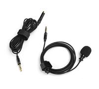 Ong Microfono con Clip da Collare, Microfono lavalier, Microfono Professionale con Mini Clip da Collare per la riduzione del Rumore(Black)