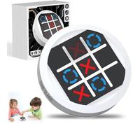 ONGNIUU Tic Tac Toe, 4 in 1 Tris Elettronico, Trio Gioco da Tavolo Multifunzionale, Gioco Rompicapo Portatile Tre in Uno, Console di Gioco da Viaggio per Bambini e Adulti (Bianco)