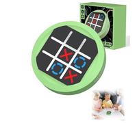 ONGNIUU Tic Tac Toe, Tris Elettronico, Trio Gioco da Tavolo Multifunzionale, Gioco Rompicapo Portatile Tre in Uno, Console di Gioco da Viaggio per Bambini e Adulti (Verde)