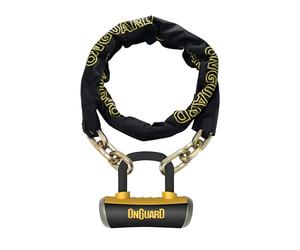 OnGuard 8020 Mastiff Lucchetto a catena con chiave integrata, 110 x 10 mm, colore: Nero