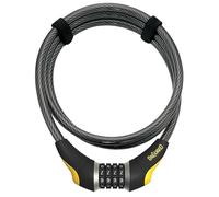 ONGUARD Cavo Akita, Lucchetto per Bicicletta. Uomo, Nero-Nero, 18,5 x 1 cm